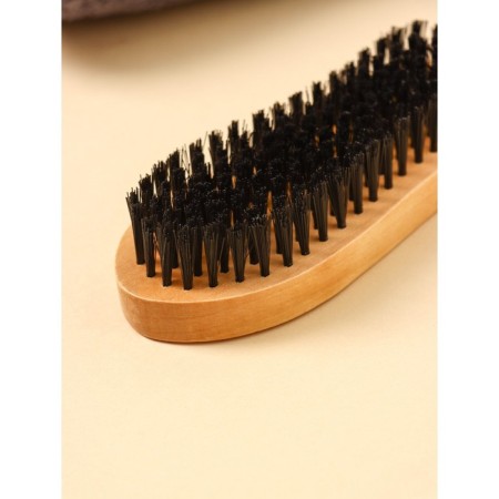 Wooden clothing brush Ladoom, 13 × 5 × 3 cm, artificial pile, 130 bundles-3