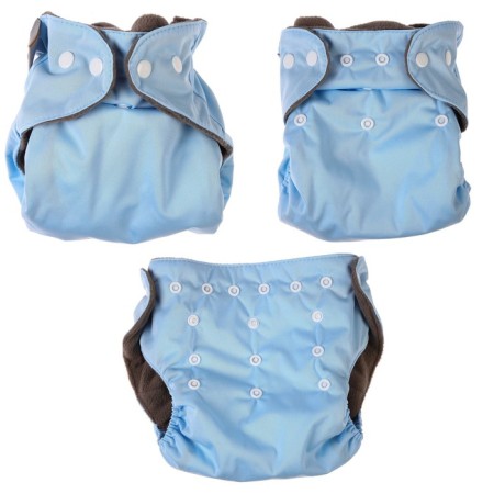 Panties-scammer, reusable, carbon-bamboo fabric, blue color, from 0-36 months.-4