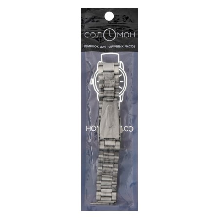 Solomon watch strap, 18 mm, metal, L-18 cm, chrome-3