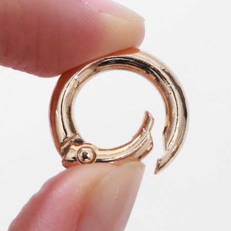 Karabin ring, d = 13/20 mm, thickness - 3.5 mm, 5 pcs, gold color-2