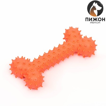 Premium bone piramium toy toy for dogs, 15 x 5.5 cm, orange