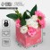 Gift box for flowers with PVC lid, packaging, "beloved teacher", 12 x 12 x 12 cm