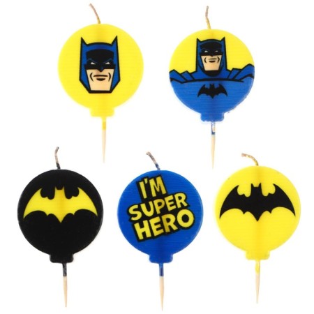 Candle for the cake "Happy Birthday!", 5 pieces, superheroes-4