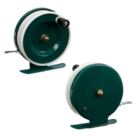 Inertial coil, metal plastic, diameter 6.5 cm, dark green/white color, 801-1