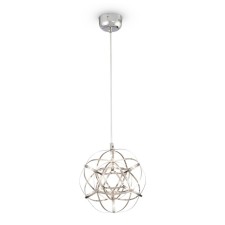 Suspension lamp Freya Fr5099PL-L6CH Amber, 250x250x1500 mm, LED, 8W, 500LM, 3000K, chromium color