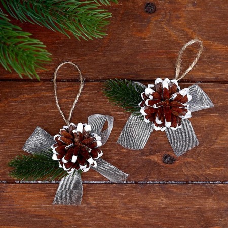 New Year's suspension "bump and twig" set 2 pcs.-1