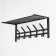 Ban with the Toronto 21 shelf, 67 × 27 × 27 cm, 5 double hooks, black color
