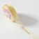 Kapron tape with embossing "with love", 25 mm, 22 ± 1 m, beige/gold color
