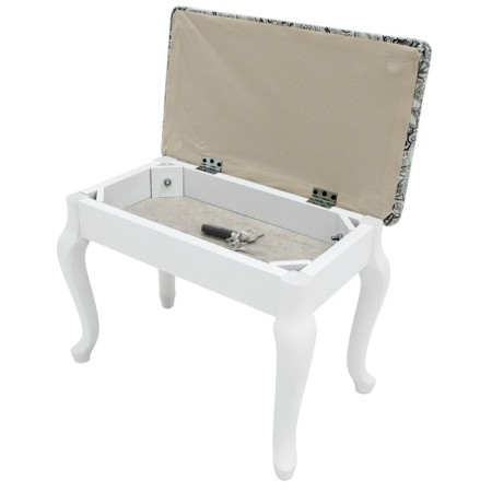 Retro banquet with storage, 550x330x430, white, Mercury fabric-2