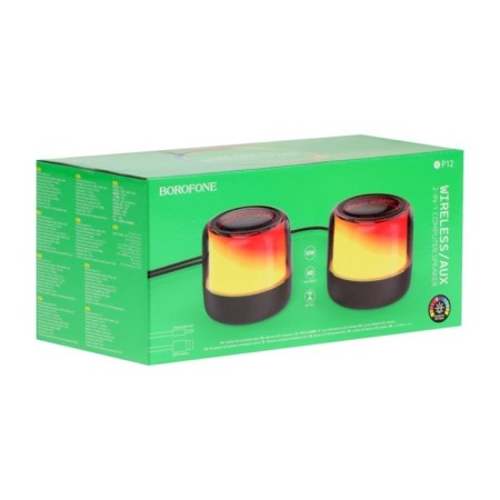 Portable column Borofone BP12, 2B1, 10 W, cable 1.36 m, BT5.2, AUX, black-7