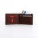 Male purse without fastening, for bills, for cards, brown color