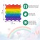 Modular massage rug orthodon, set No. 4 "Rainbow"