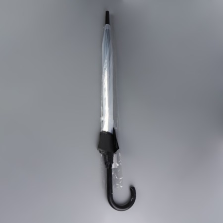 Umbrella - semi -automatic cane "Kant", 8 spokes, r = 43 cm, black/transparent color-3