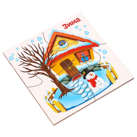 Developing puzzles from wood "Seasons"-4