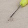 Needle for raising loops, with a cap, 14 cm, d = 0.8 mm, pink/yellow color