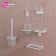 Ersh for the toilet IDDIS SLIDE, 103x113x336 mm, matte glass, white matte