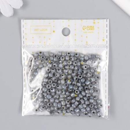 Glass glass 6/0 "Color middle. Gray" 30 g-4