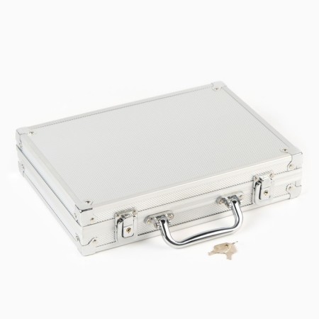 Poker in a metal case (2 decks, chips 200 pcs C/denomination, 5 cubes), 20.5 x 29 cm-4