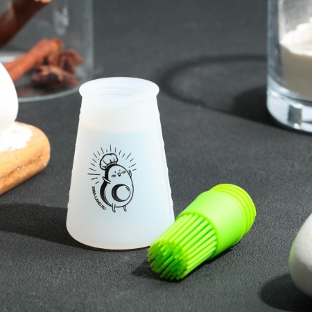 Avocado oil brush, 11.8x5.2 cm, silicone, green color-2