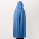 Carnival cloak adult, plush, blue color, length 120 cm