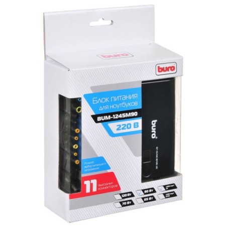 Buro BUM-1245M90, Land, 90W, 12V-24V 11-Crossroads, 3.5a 1xusb, 1a, 1a-4