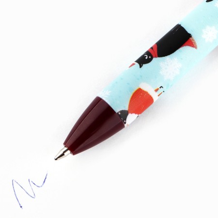 Automatic matte ballpoint pen in the envelope "Happy New Year!", 0.7 mm-2