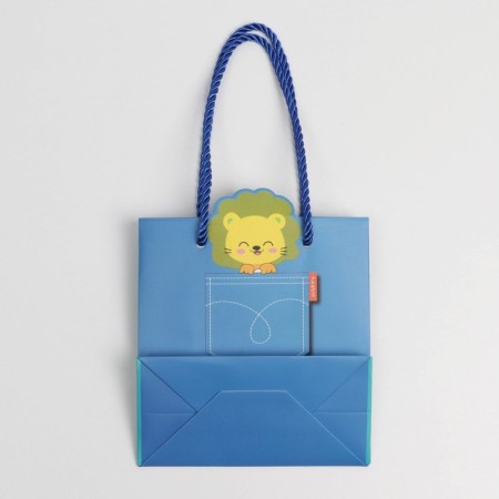 Gift package, packaging, “lion in a pocket”, 14 x 7 x 15 cm-3