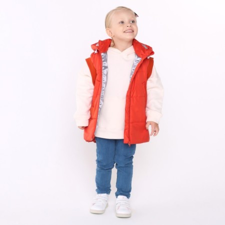 Children's vest, color peach, height 110 cm-1