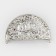 Decorative napkin "Birds", 14 × 4.5 × 8.5 cm, silver color