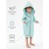 Халат детский с капюшоном Amarobaby Waffle, рост 122-128 см, цвет мятный
