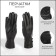 Gloves of wives 24*1*9 cm, leather claim, without insulation (c), dimensionless, 2 buttons, black