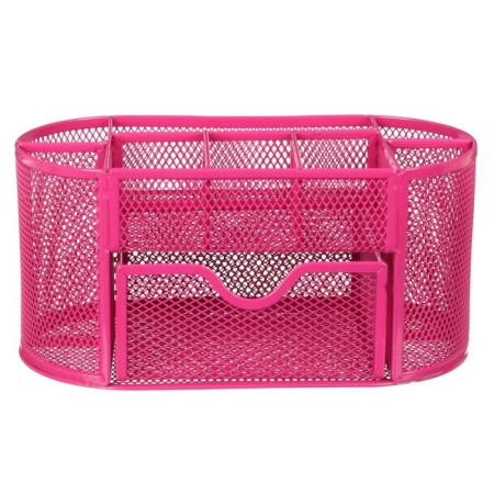 Chancellery trifle stand 9 departments, mesh metal, pink-3