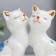 Souvenir ceramics "2 kitten in a flower" 9.5x4.5x10.6 cm