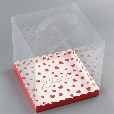 Confectionery box, chest, packaging, with love, 20 x 20 x 20 cm-2
