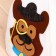Bath cap with applique "sir dog"