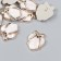 Decor for creativity plastic "Heart tied with a bow" white, gold 0.7x2x2.4 cm