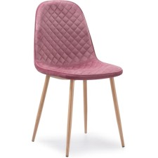 Capri Metal Metal Metal Carcass Stewl/velor, natural/pink 45x51x86 cm