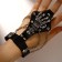 Bracelet Unisex "Slave" skeleton, black color with silver, 21.5 cm