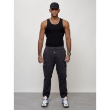 Cargo jeans men, size 44, dark gray color
