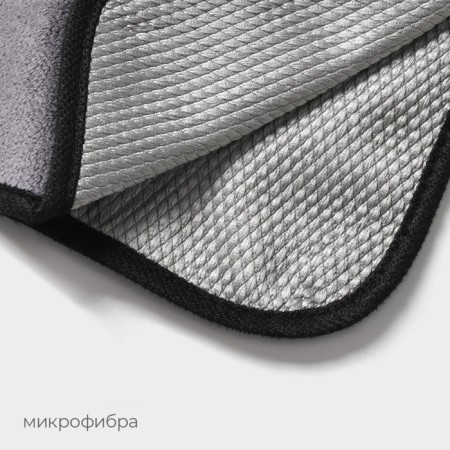 Raccoon cleaning napkin "Superfloreal multi", 30 × 30 cm, microfiber, gray color.-1