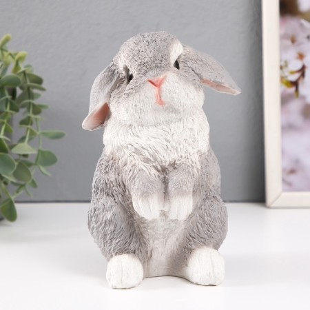 Figure "Rabbit No. 4 Gray" height 17.5 cm, width 11.5 cm, length 11.5 cm.-1