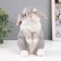 Figure "Rabbit No. 4 Gray" height 17.5 cm, width 11.5 cm, length 11.5 cm.