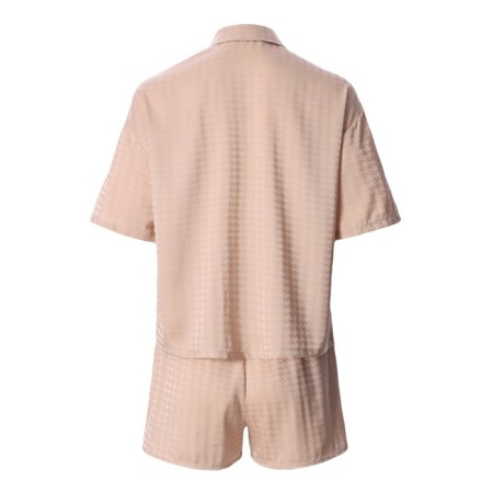 Women's pajamas (shirt and shorts) KAFTAN SILK, r.48-50, beige-10
