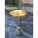 Coffee table Kaya, 408 × 408 × 530 mm, golden / green color
