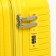 Small suitcase 20 "On a zipper, code castle, 4 wheels, yellow color