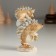 Polystone souvenir "Hedgehogs with a golden bag" 7x4.5x11 cm
