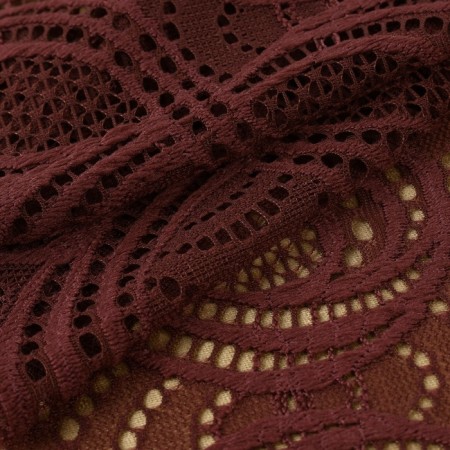 Lace elastic fabric, 180 mm × 2.7 ± 0.5 m, chocolate color-1