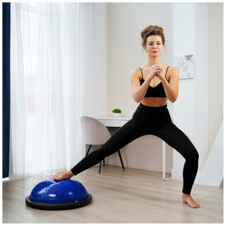 Half -sphere bosu gymnastic, with a pump, 55x25 cm, blue color-3