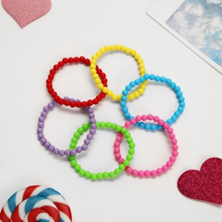 A set of children's bracelets "chosen" beads, 6 threads, color