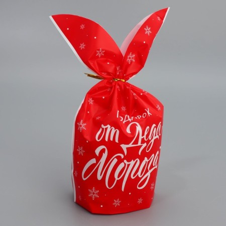 Gift bag with ears "Gift from Santa Claus", 12 x 11.5 cm, New Year-2